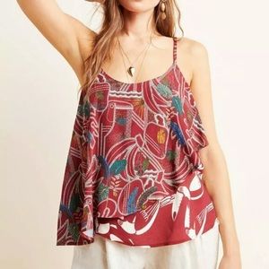 Farm Rio from Anthropologie Benita tiered tank